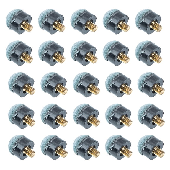 OUNONA 25Pcs Pool Stick Tips Replacement Kit Blue Round Tips for Family Recreation