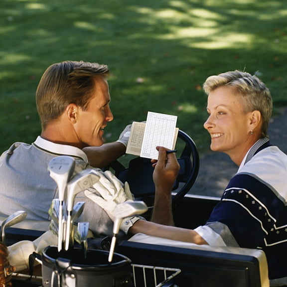 OUNONA 25Pcs White Coated Paper Golfs Scorecards Lightweight Portable Design for Easy Outdoor Score Record