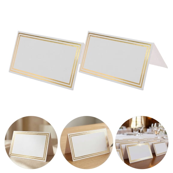 OUNONA 25Pcs Writable Tent Style Reserved Wedding Table Cards for Bridal Shower and Restaurant Seating