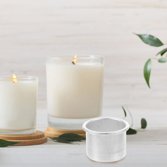 OUNONA 25pcs Aluminum Candle Holder Inserts Metal Cup Candle Accessories