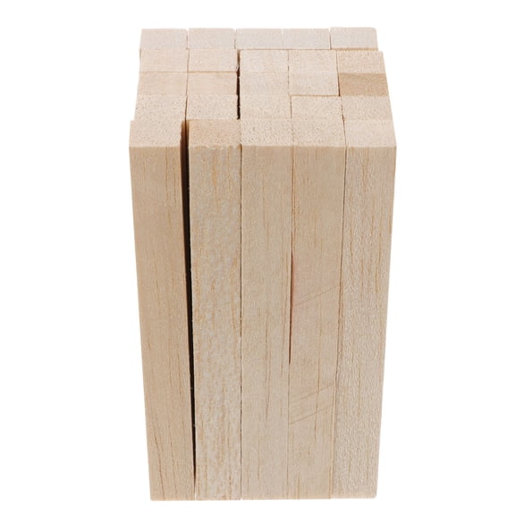 OUNONA 25pcs Wooden Squares and Rods Craft Supplies for Outdoor and Activities