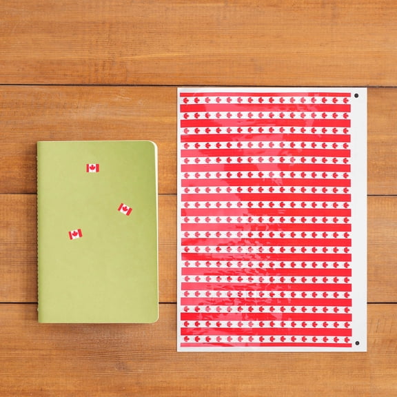 OUNONA 260 Pcs Decorative Photo Album Stickers Canadian Flag Small