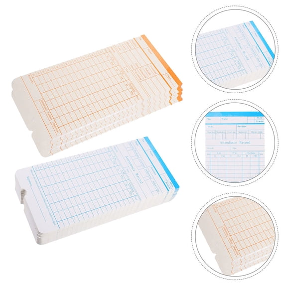 OUNONA Double-Sided Attendance Cards Multi Paper for Office Use 285Pcs