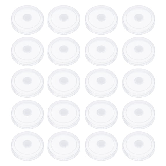 OUNONA 28Pcs Plastic Mason Jar Seed Sprouting Lids with Vent Cap and Clear Observation Top