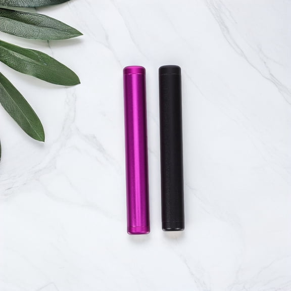 OUNONA 2PCS Aluminum Alloy Tube Containers Metal Waterproof Storage Tube Container Tube for Traveling Pocket Purse