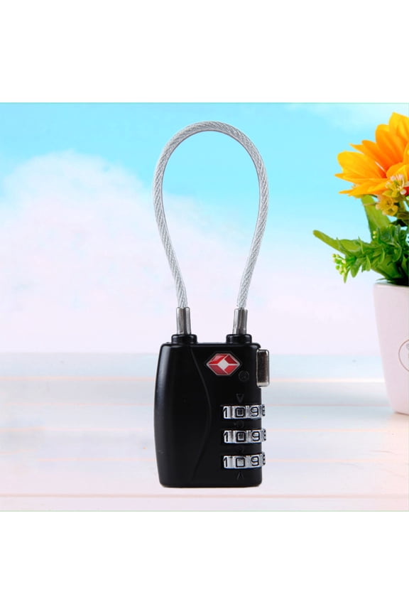 2PCS Black TSA Approved Zinc Alloy Luggage Locks for Travel and AntiTheft Security 3 Dial Combination