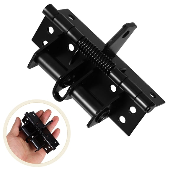 FOLOYORI 2Pcs Black Anti Door Slam Hinge with Buffer Design for Automatic Door Closing