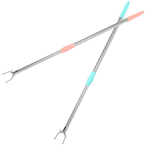 OUNONA 2Pcs Retractable Clothes Pole Heavy Duty Telescoping Clothes Drying Rod Versatile Home Helper