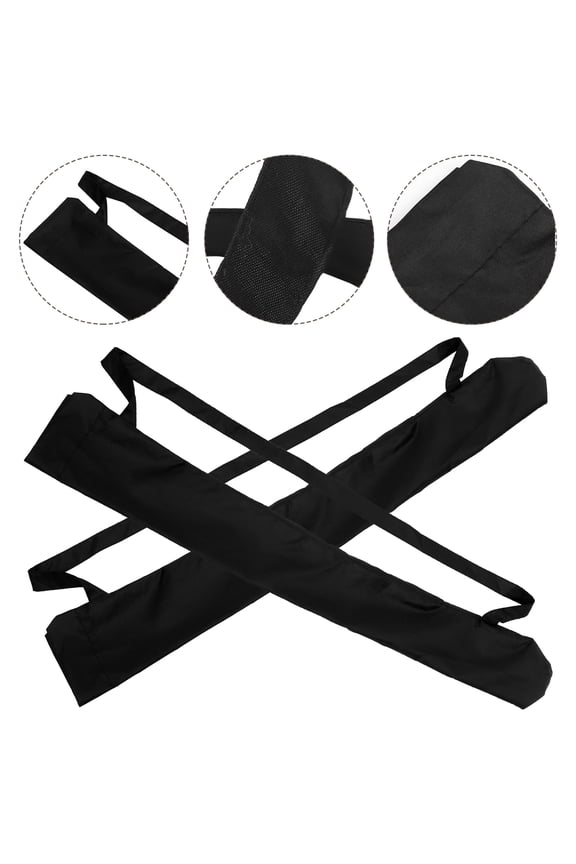 2-Pack Black Umbrella Storage Bags with Adjustable Straps for Daily Use, Travel, and Easy Carrying
