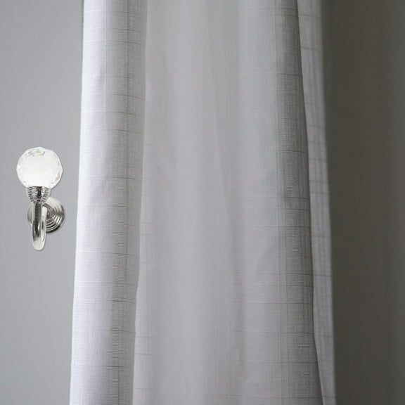 OUNONA Crystal Curtain Holdbacks Heavy Duty Wall Hooks Silver Decoration