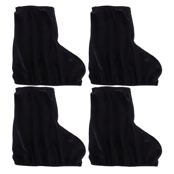 OUNONA Elegant Black Velvet Skate Protectors for All Occasions 2Pair