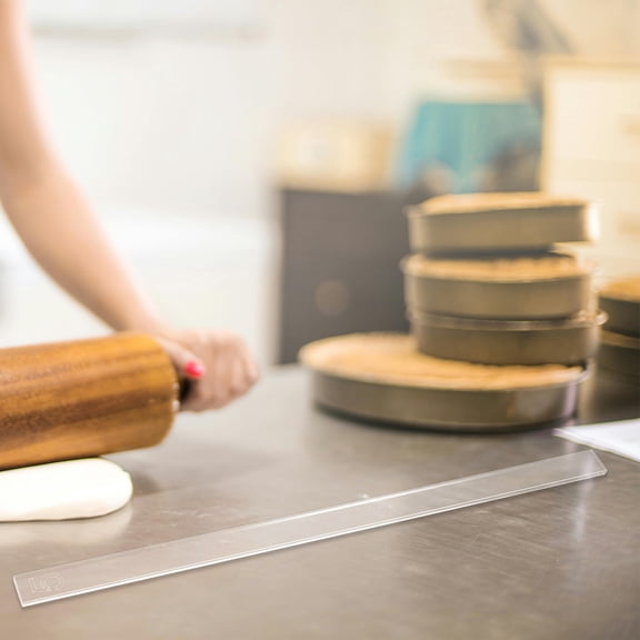 OUNONA Professional Baking Tool, Acrylic Rolling Pin with Guide, 2Pcs