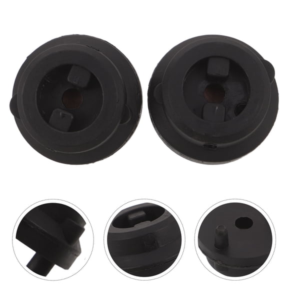 OUNONA 2Pcs Air Tool Valve Replacement Caps with Noise Reduction for Pneumatic Tools Black