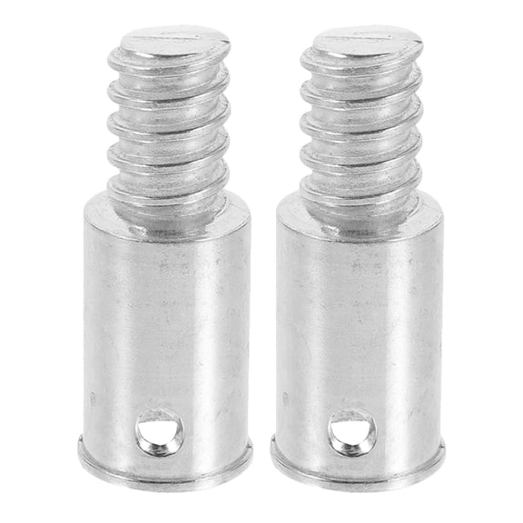 OUNONA 2-Pack Aluminum Alloy Broom Handle Threaded End Adapter for Extension Poles, Plated Finish