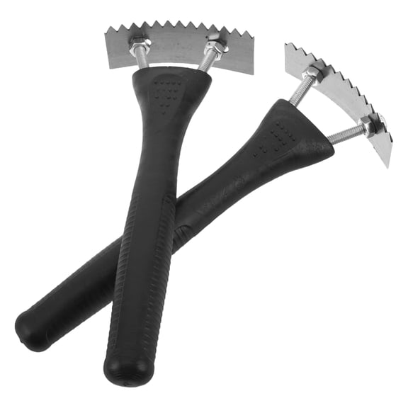 OUNONA 2Pcs Bark Peeling Tool with Ergonomic Handle for Efficient Orchard Tree Bark Removal in Black