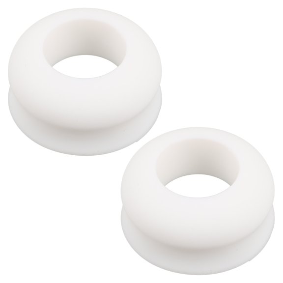 OUNONA 2Pcs Baseball Bat Grip Choke Up Rings White Anti Slip Shock Absorbing Design