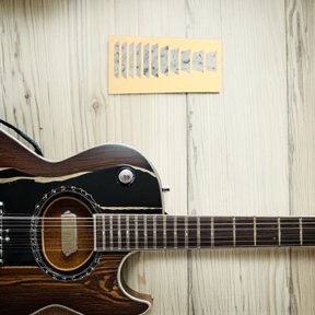OUNONA 2-Pack Self-Adhesive Guitar Fretboard Stickers with Color-Coded Inlays for Easy Note and Scale Identification