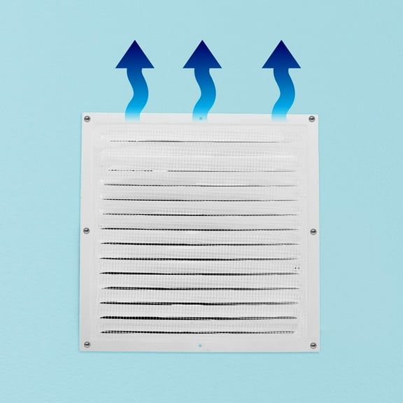 OUNONA Vent Cover White Aluminum Alloy for Home Use Louvered Design Efficient Ventilation