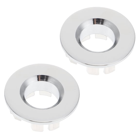 CATIEBYE Easy to Install Sink Overflow Caps Silver 2Pack 1.2x1.2in