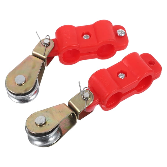 OUNONA 2-Pack Heavy Duty Steel Cable Rollers with Bearings for Smooth Lifting, Rigging, and Performance