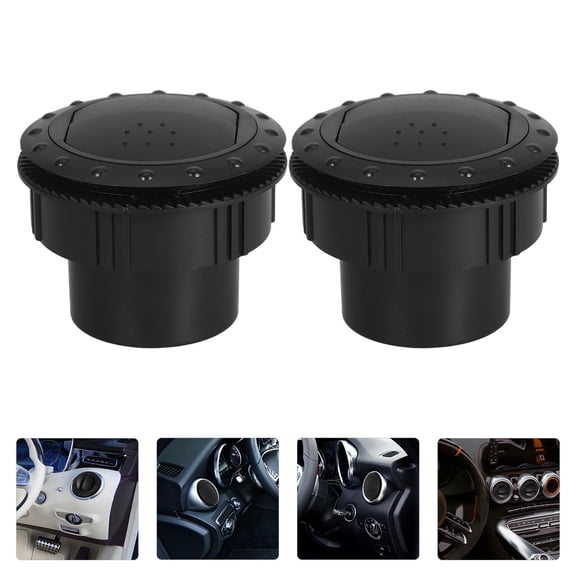 OUNONA 2Pcs Universal Air Vent Outlet for Car and Rv Made of Durable Black Material