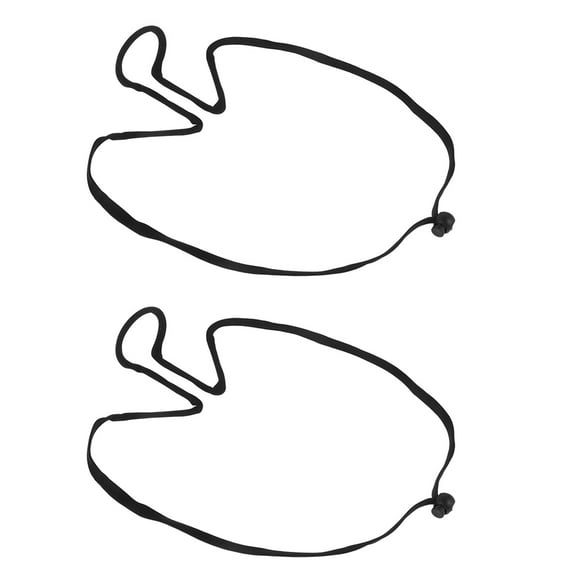 OUNONA 2Pcs Black Adjustable Microphone Stand Clip Holder Neck Hanging Mic Mount