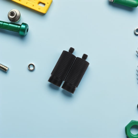 OUNONA 2Pcs Black Aluminum Mic Clip Screw Adapter for Microphone Stand Quick Installation