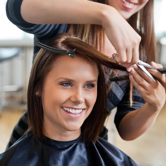 OUNONA 2Pcs Black Hairdressing Clips for Hair Cutting and Styling in ABS