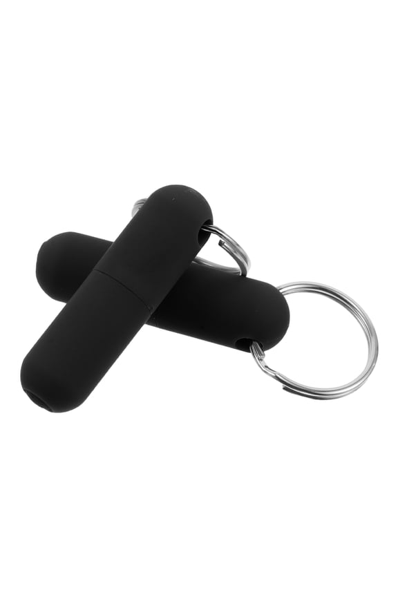 2Pcs Black Metal Cigar Punch Tool Keychain Portable Elegant Design for Home Use