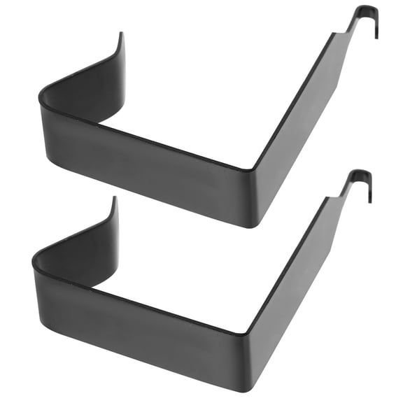 OUNONA 2Pcs Black Metal Mirror Hooks for Door Sturdy Coat and Hat Rack Over Door Organizer