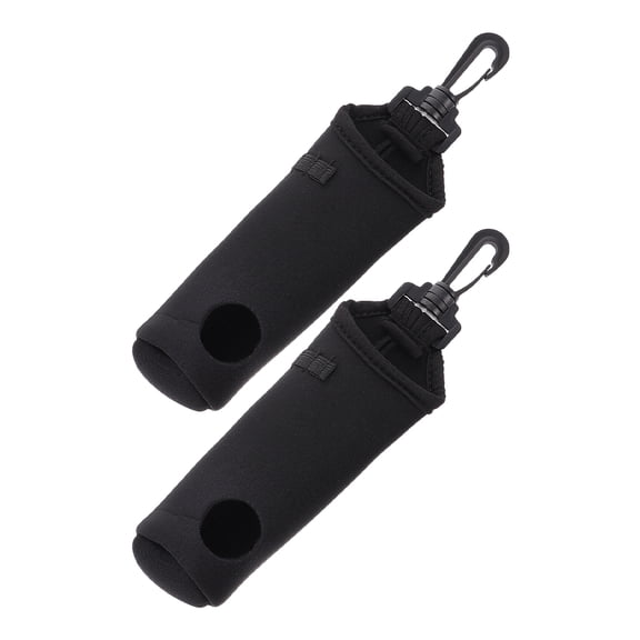 OUNONA 2-Pack Portable Golf Storage Bag Black Neoprene Pouch for Training, Practice, and Competition Use