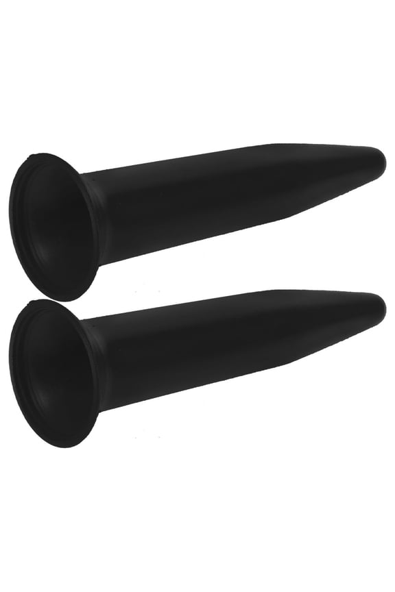 2Pcs Black Plastic Umbrella Cap Head Replacement Tops for Repair Durable Sun Umbrella Accessories