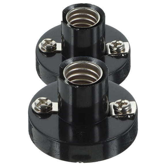 OUNONA 2Pcs Black Light Bulb Fixture Socket with Easy Installation for Home Use