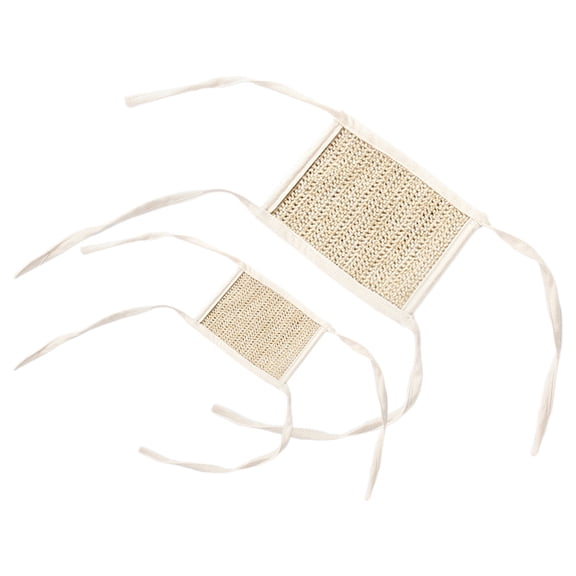 OUNONA 2Pcs Woven Guinea Pig Bed with Khaki Bedding for Small Animals and Hamsters