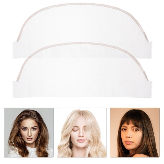 OUNONA 2Pcs Brown Lace Hair Net for Wig Accessories with Hair Ventilation for Women