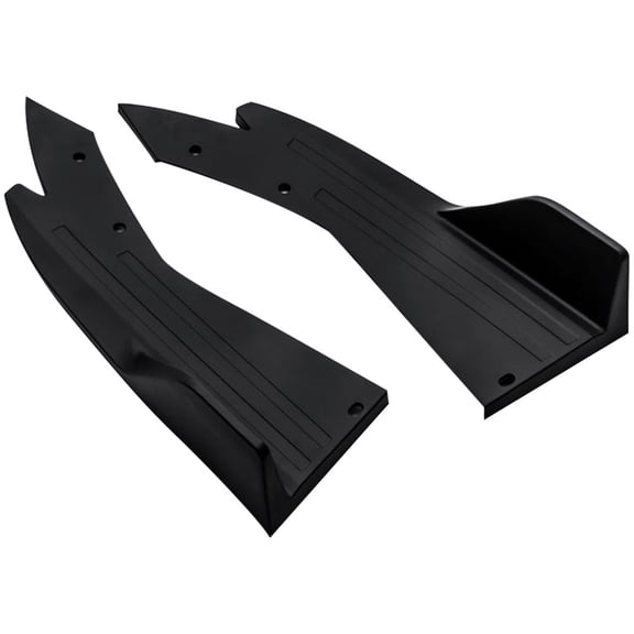 OUNONA 2-Pack Black ABS Car Bumper Protectors with Sporty Design for Vehicle and Enhanced Durability