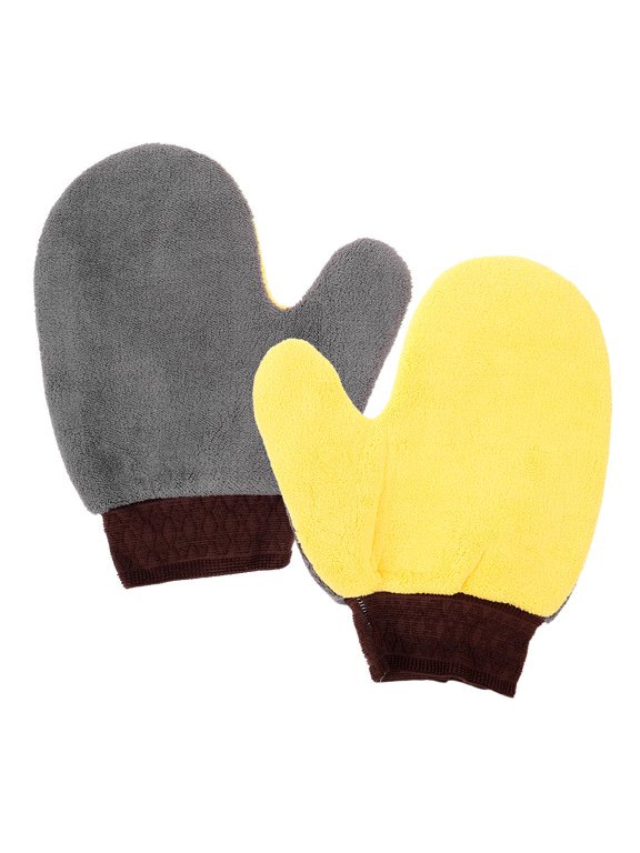 2-Pack Car Wash Gloves with Elastic Wristbands for Effective Car Cleaning and Buffing Maintenance