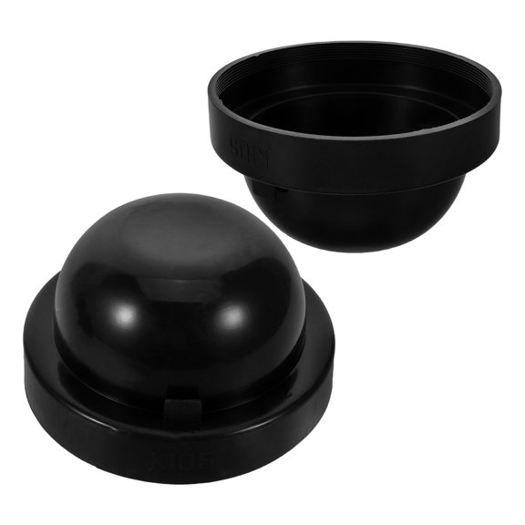 OUNONA Auto Headlight Cap Black Rubber Dust Cover for Easy Installation and Universal Fit 2Pcs