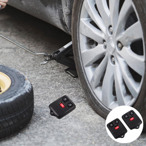 OUNONA 2Pcs Replacement Car Key Fob 3 Button Plastic Remote Keyless Entry with Compact Portable Design