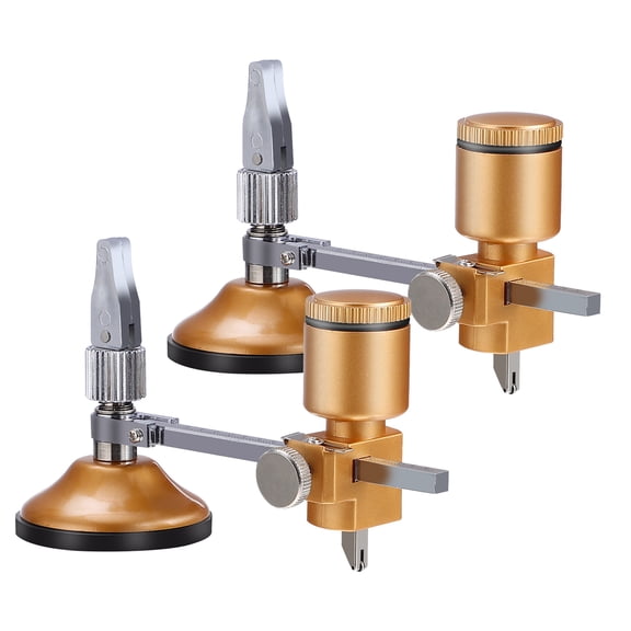 OUNONA 2Pcs Circular Glass Cutter with Compass Design and Suction Cup for Accurate Cutting