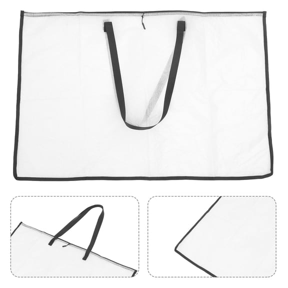 OUNONA 2Pcs Clear Folder for Artwork with Large Capacity Handheld Art Supply Bag