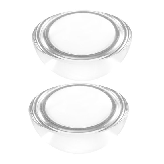 OUNONA 2Pcs Clear Glass Dome Paperweights with Weighted Design for Sewing Quilting Calligraphy and Decor