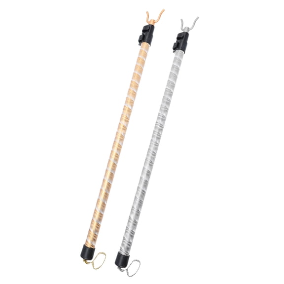 OUNONA 2Pcs Clothesline Pole Telescoping Reach Stick for Hanging Clothes and Decorations At Home