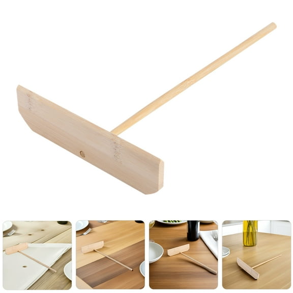 OUNONA 2Pcs Cream Scraper Bamboo Spatulas with Non-Damaging to Cookware for Home Kitchen