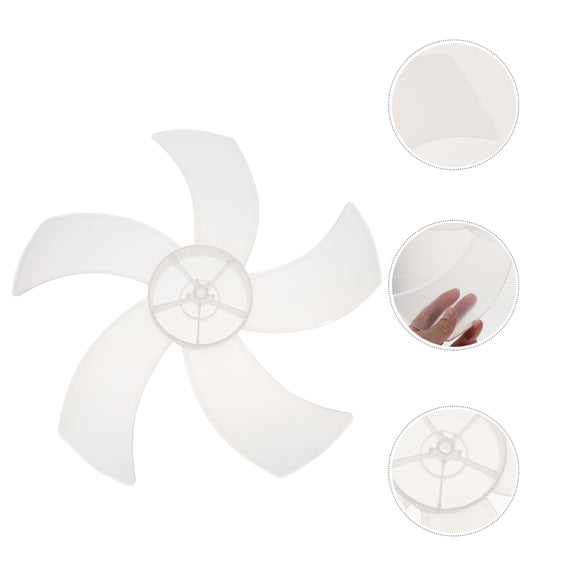OUNONA 2Pcs Creative Electric Fan Blades Plastic Fan Blades Replacement Parts White