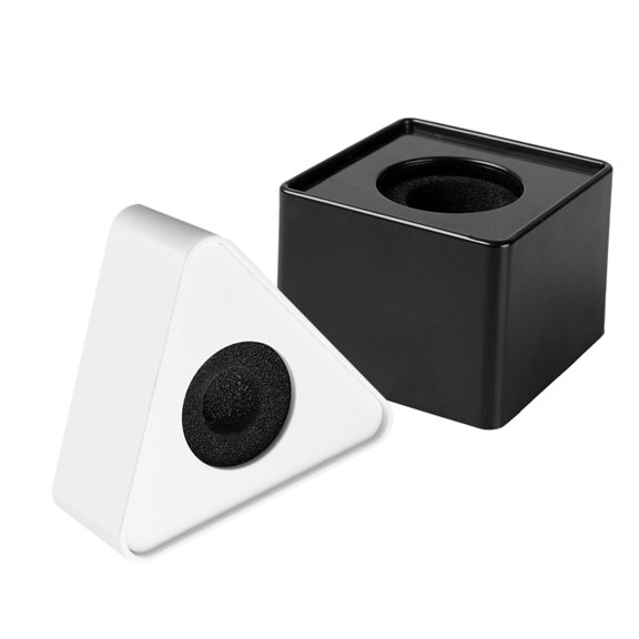 OUNONA 2-Pack Triangular Microphone Flag Station with Large Logo Space, Design, and Multiple Color Options