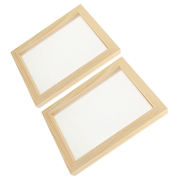 OUNONA Wooden Paper Making Frame for DIY Crafts Projects Khaki Color Perfect for Papermaking 2Pcs