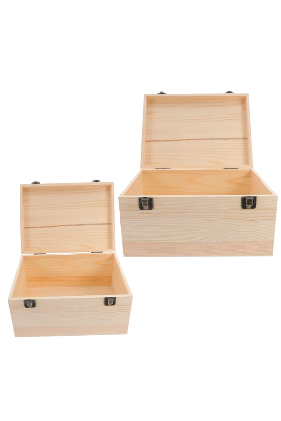 Decorative Keepsake Boxes 2Pcs Rustic Charm Light DIY Decoration Home Decor