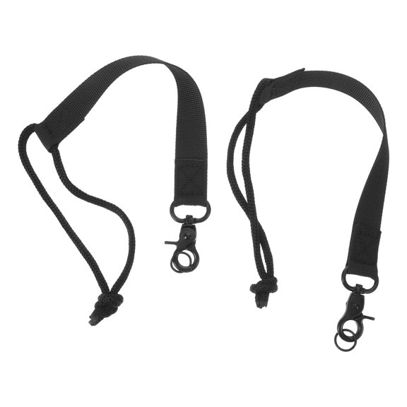 OUNONA 2Pcs Durable Black Snowboard Boot Binding Strap with Adjustable Fit for Ski Accessories