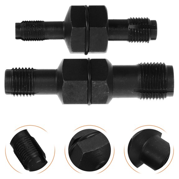 OUNONA 2Pcs Durable Black Spark Plug Rethreader Kit for Fast Automotive Engine Repair